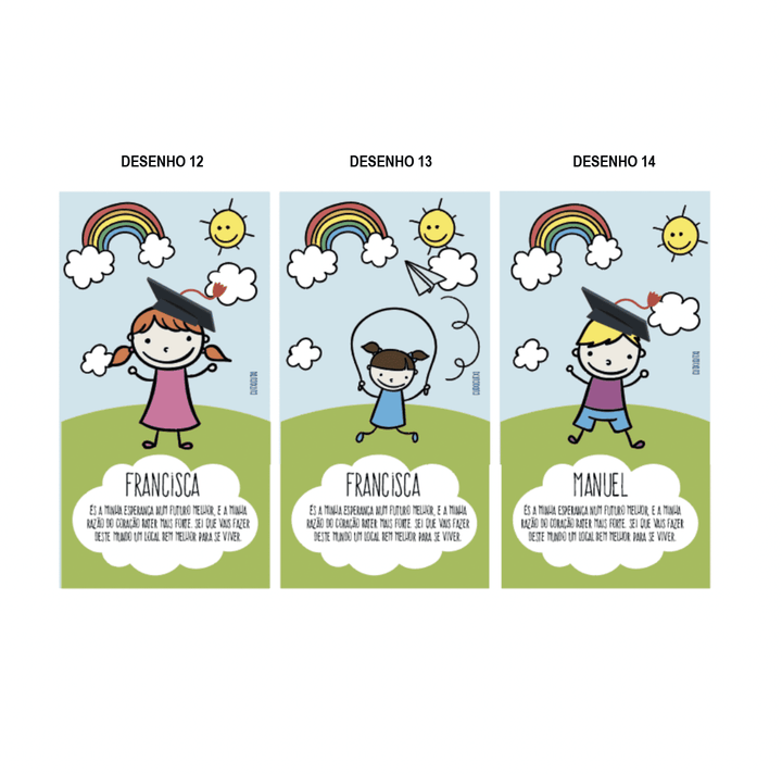 Aplicação para Fitas de Finalista versão criança com oferta de crachá