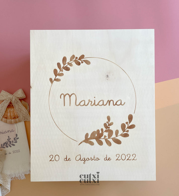 Caixa Batizado NATURE PREMIUM para vela toalha concha e roupa