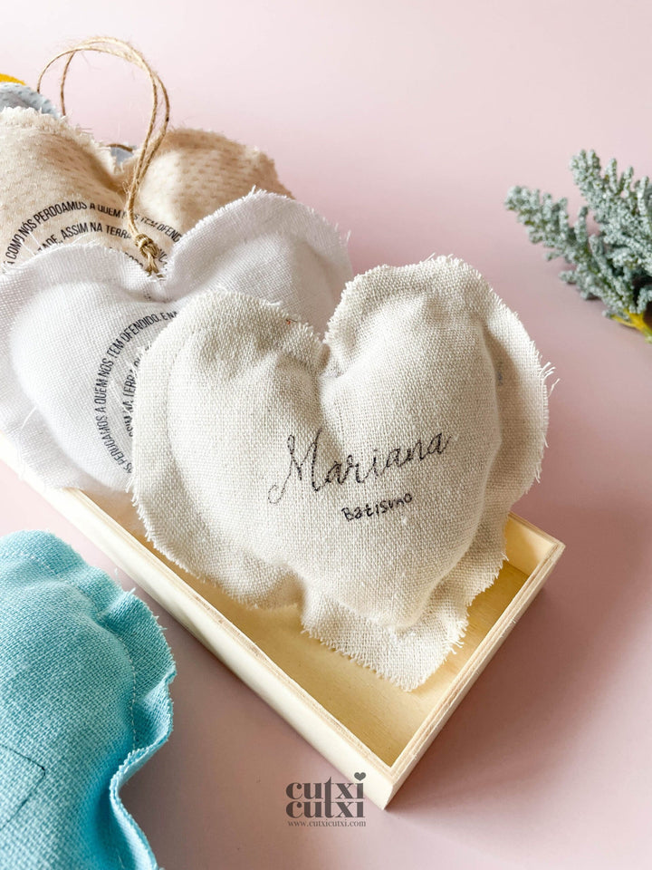 Memórias em Coração - lembrança de batismo