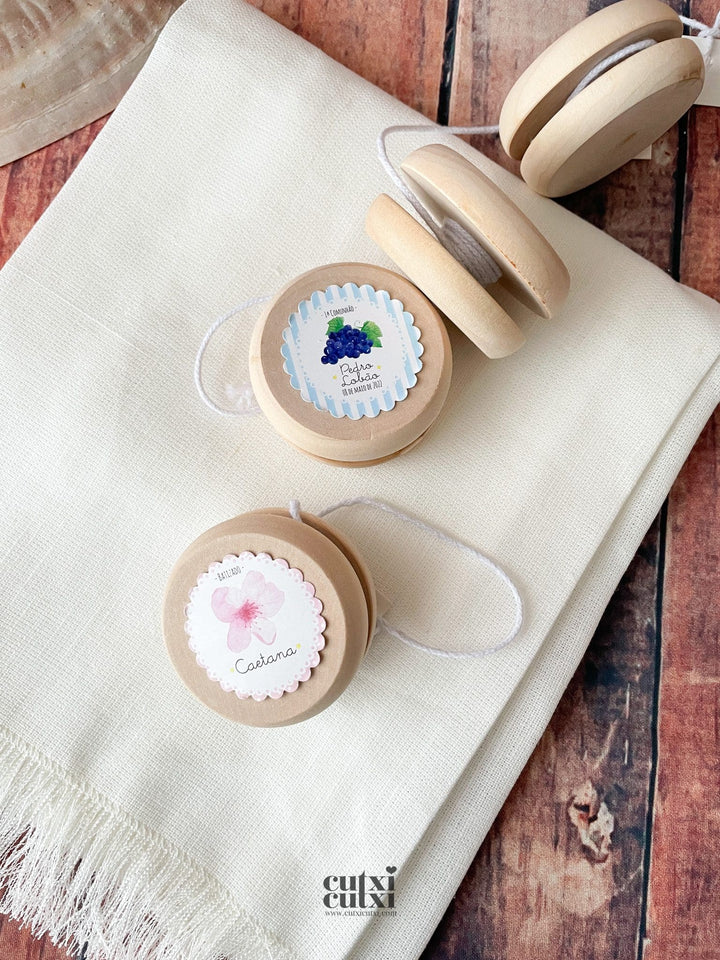 Ioiô de madeira - Lembrança Batizado