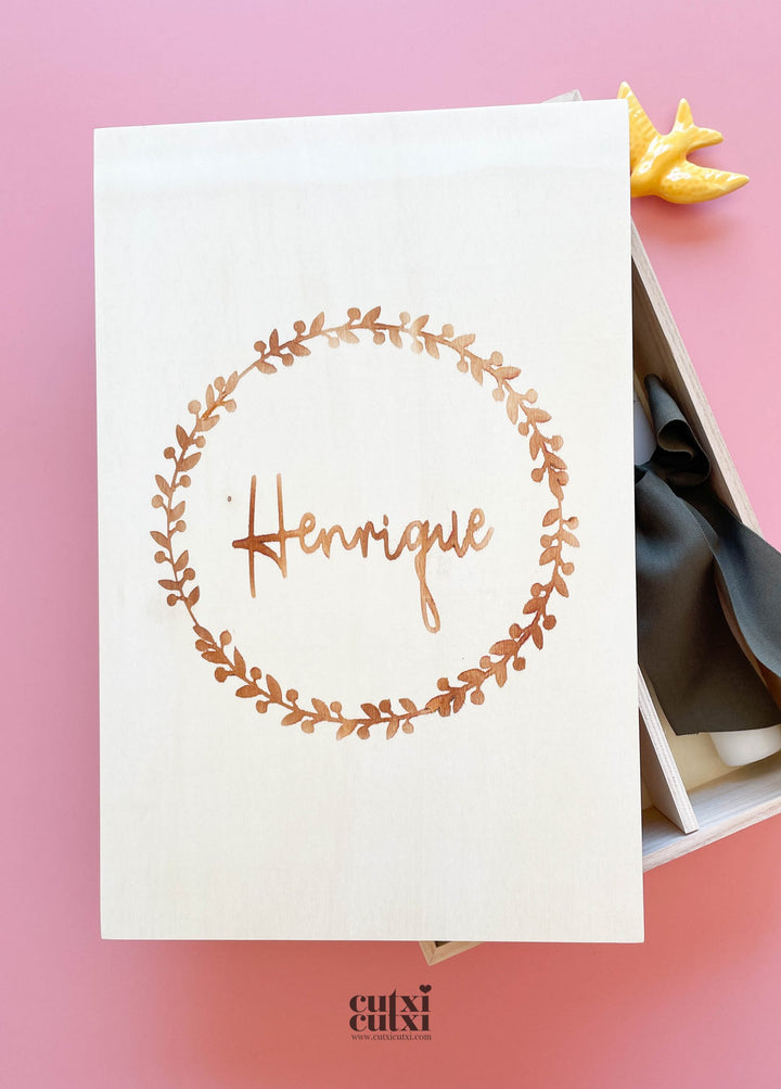 Caixa Batizado NATURE PREMIUM para vela toalha concha e roupa