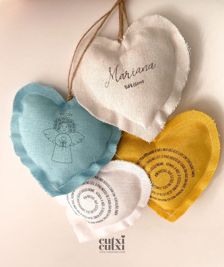 Memórias em Coração - lembrança de batismo