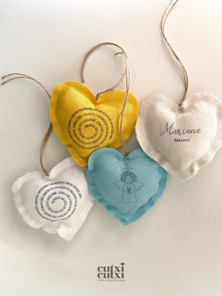 Memórias em Coração - lembrança de batismo
