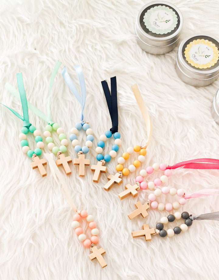 Mini Terço Dezena em Latinha - Lembrança Primeira Comunhão