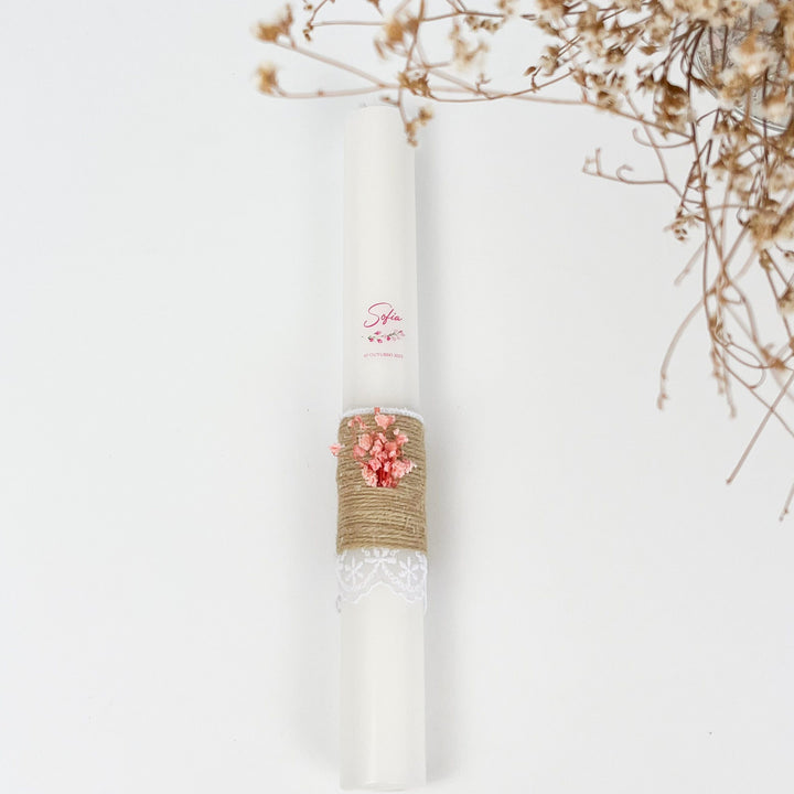 Vela Batismo modelo Sofia