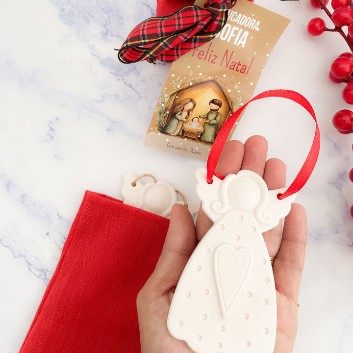 Anjo Natalício Artesanal ✨🤍 | Presente de Natal
