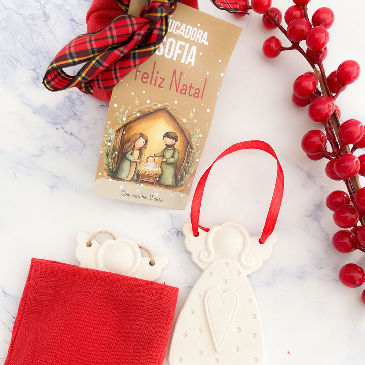 Anjo Natalício Artesanal ✨🤍 | Presente de Natal