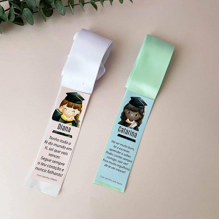 Aplicação para Fitas de Finalista versão criança com oferta de crachá