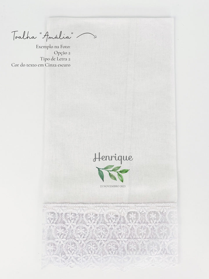 Toalha Batizado coleção AMÁLIA