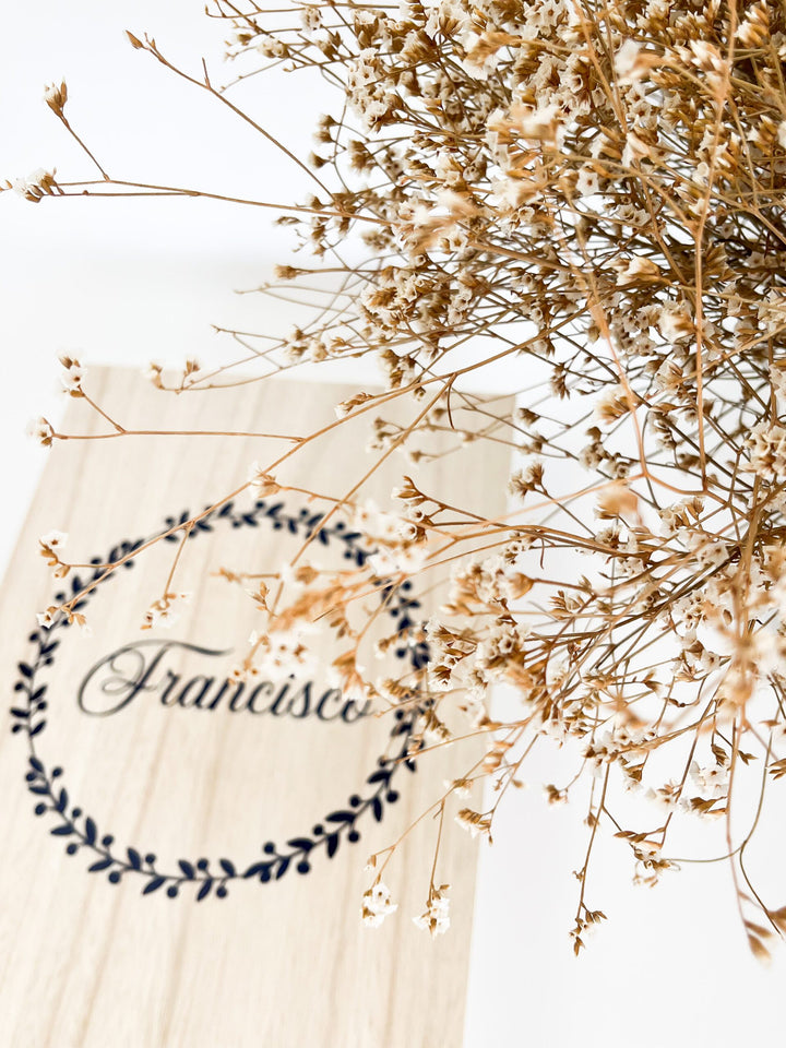 Caixa Batizado DELUX NATURE para vela toalha e concha