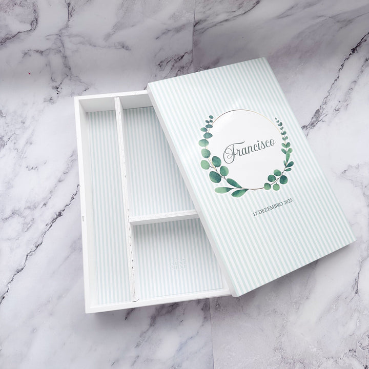 Caixa de Batizado Personalizada - Branca