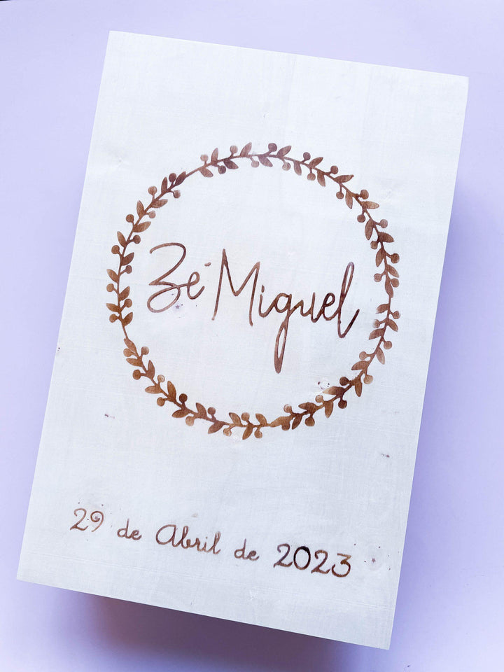 Caixa Batizado NATURE PREMIUM para vela toalha concha e roupa