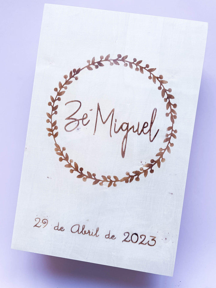 Caixa Batizado NATURE PREMIUM para vela toalha concha e roupa