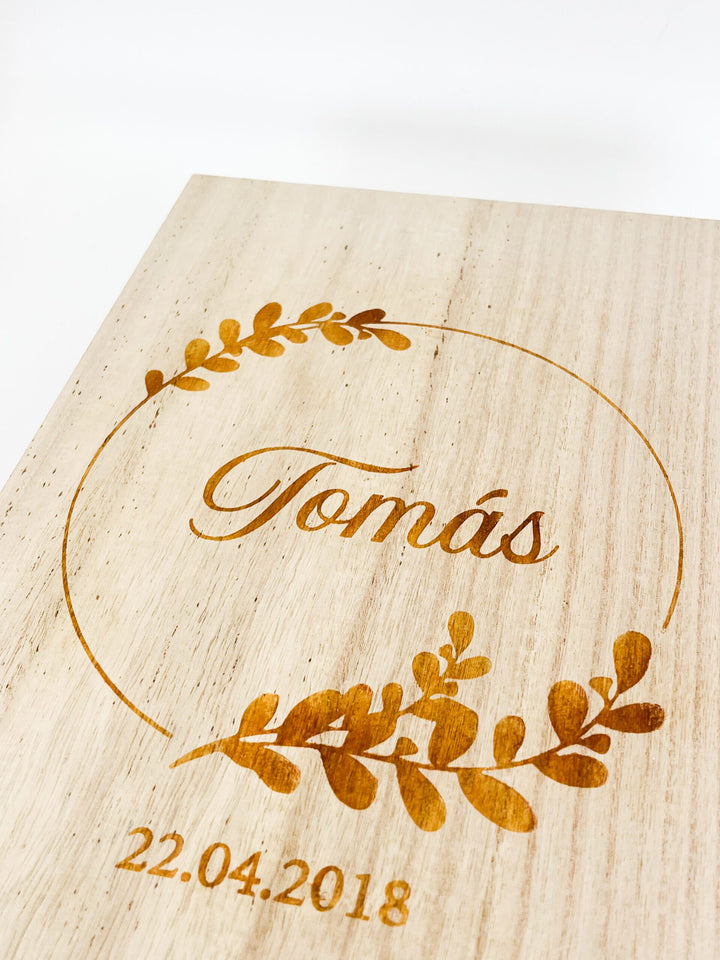 Caixa Batizado NATURE PREMIUM para vela toalha e concha