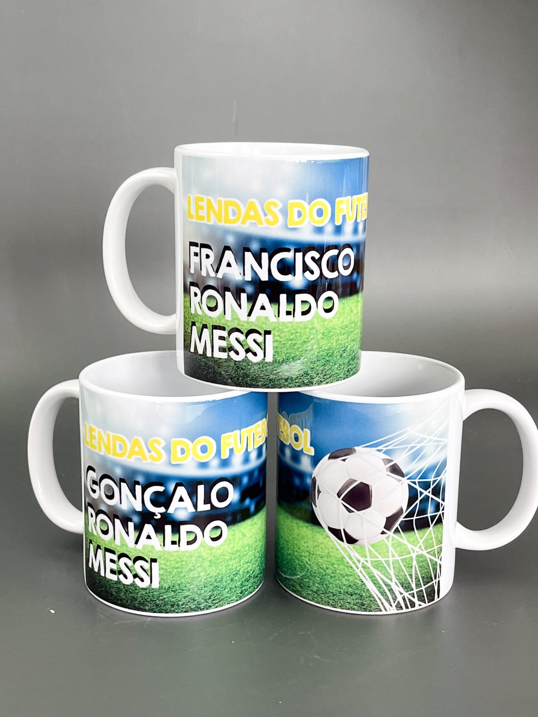 Caneca Lendas do Futebol personalizada com nome