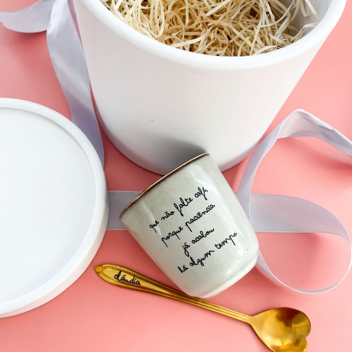 Chávena e colher de Café Personalizada – Presente com Atitude e coração!