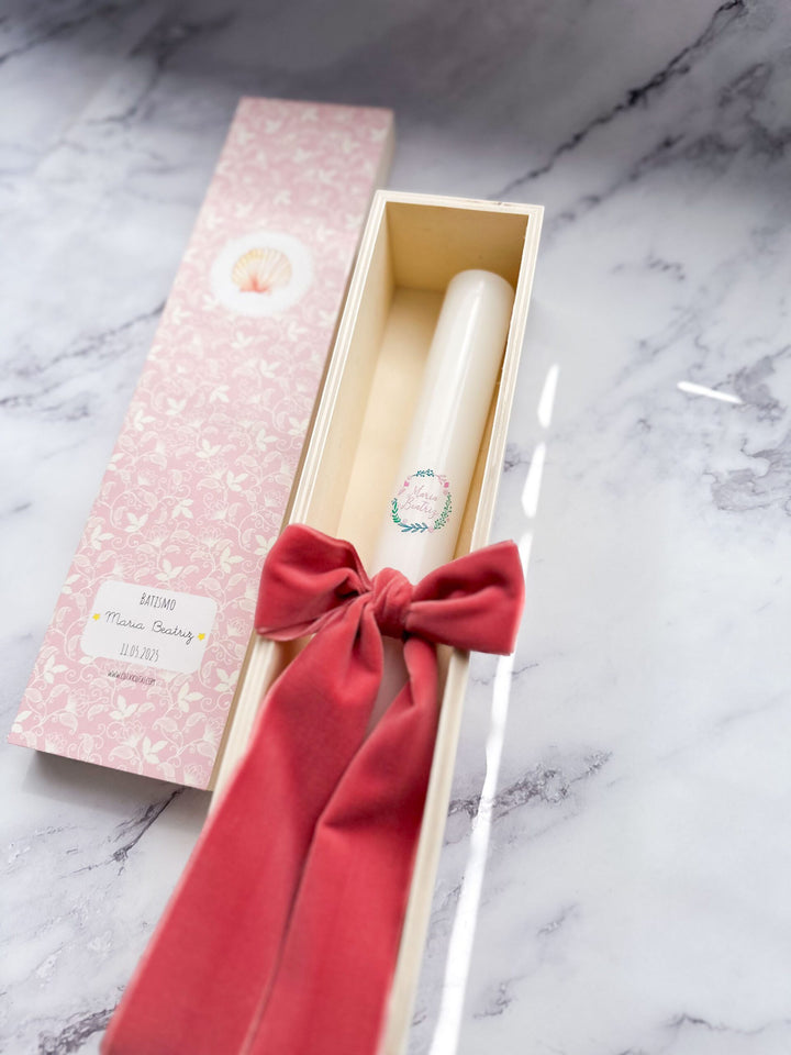 Caixa Batizado Ilustração para Vela