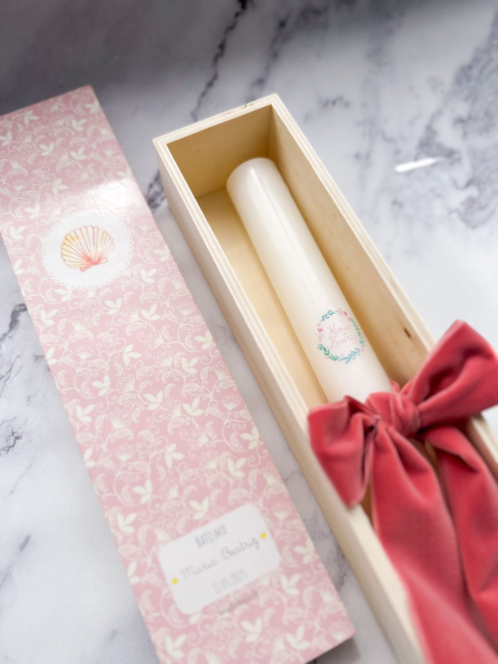 Caixa Batizado Ilustração para Vela