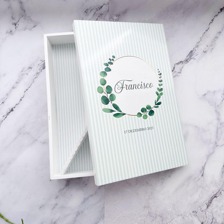 Caixa de Batizado Personalizada - Branca