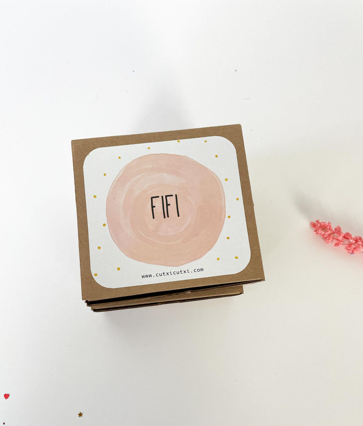 Anúncio em Raspadinha com Caixa - Aguarela Rosa