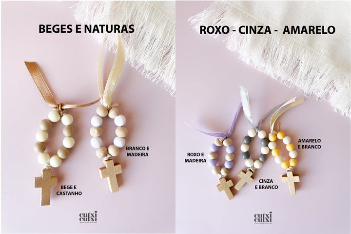 Mini Terço Dezena em Latinha - Lembrança para Batizado