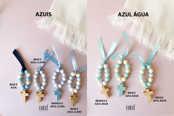 Mini Terço Dezena em Latinha - Lembrança para Batizado