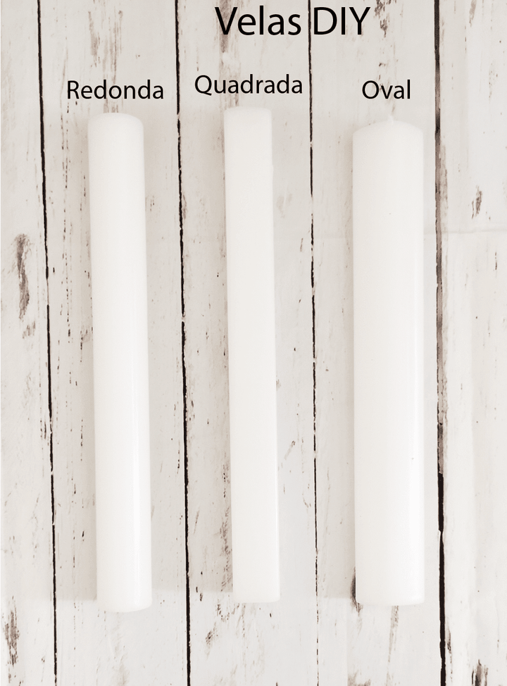 Vela de Batismo cilíndrica, quadrada ou oval - Do it Yourself