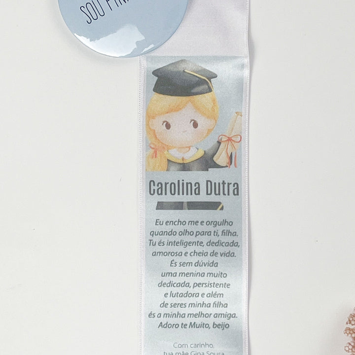 Aplicação para Fitas de Finalista versão criança com oferta de crachá