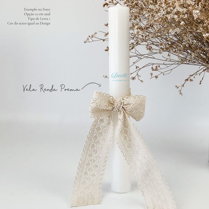Vela Batizado coleção POEMA