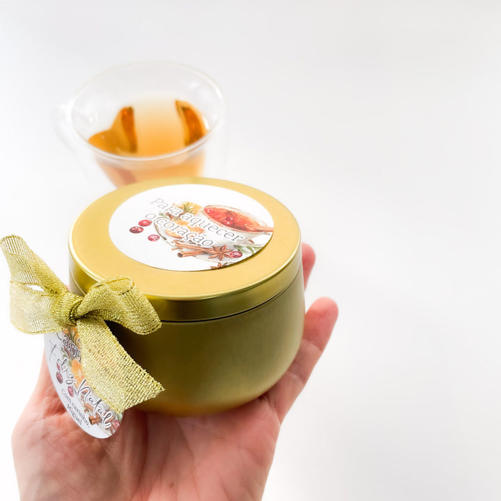 Lata de Chá Personalizada - Para Aquecer o Coração