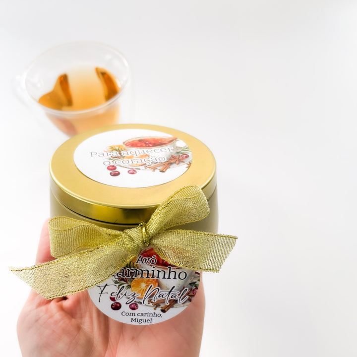 Lata de Chá Personalizada - Para Aquecer o Coração