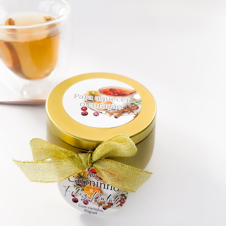 Lata de Chá Personalizada - Para Aquecer o Coração