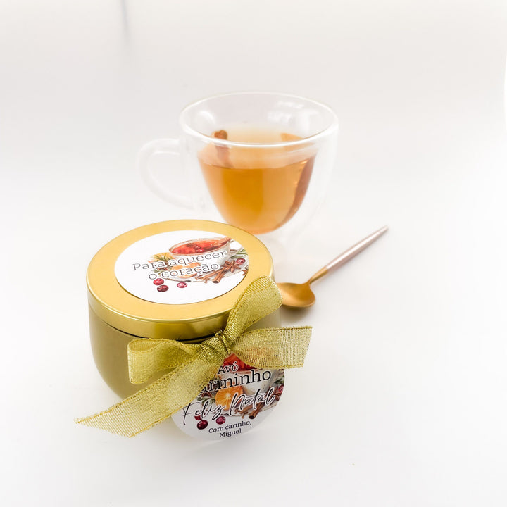 Lata de Chá Personalizada - Para Aquecer o Coração