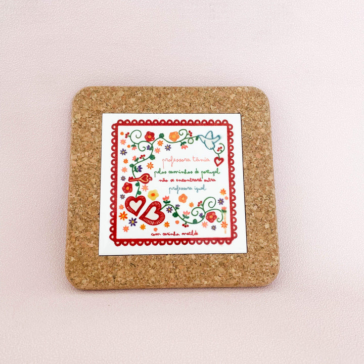 Azulejo com mensagem personalizada (Presente para Docentes, Educadoras, Auxiliares)