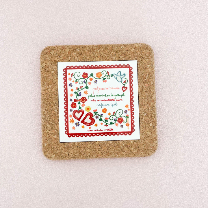 Azulejo com mensagem personalizada (Presente para Docentes, Educadoras, Auxiliares)