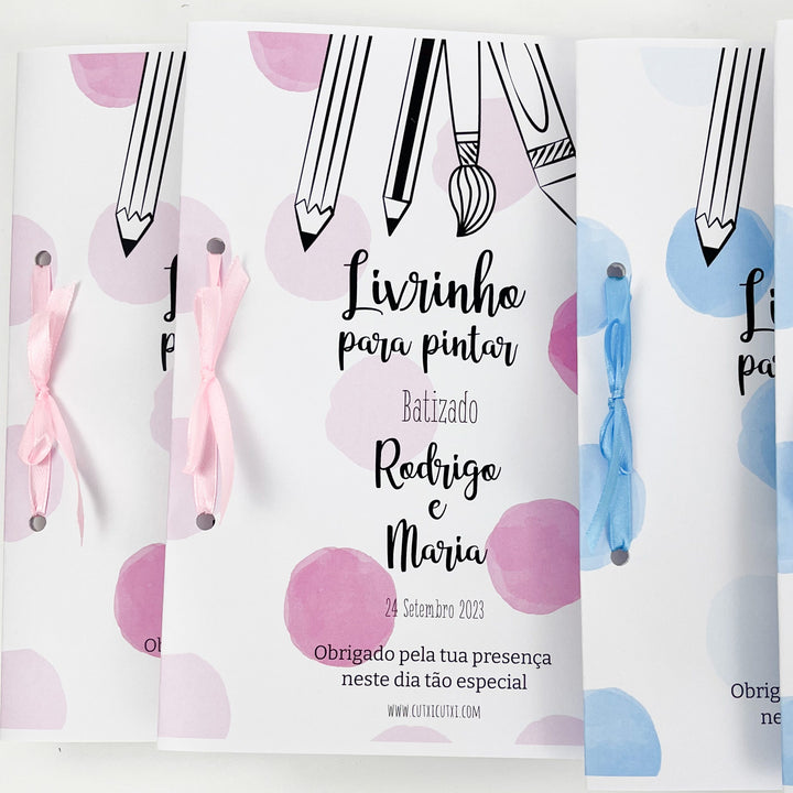 Caderninhos para Pintar Cutxi Cutxi (Ofertas de Aniversário, Batizados)