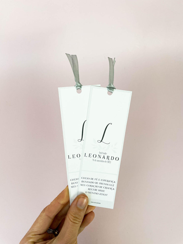 Marcador de Livro Monograma - Lembrança para Batizado