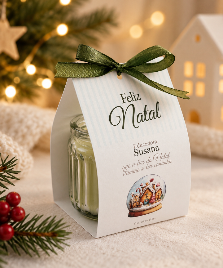 Mini Velinha de Natal Personalizada | Sonho de Natal