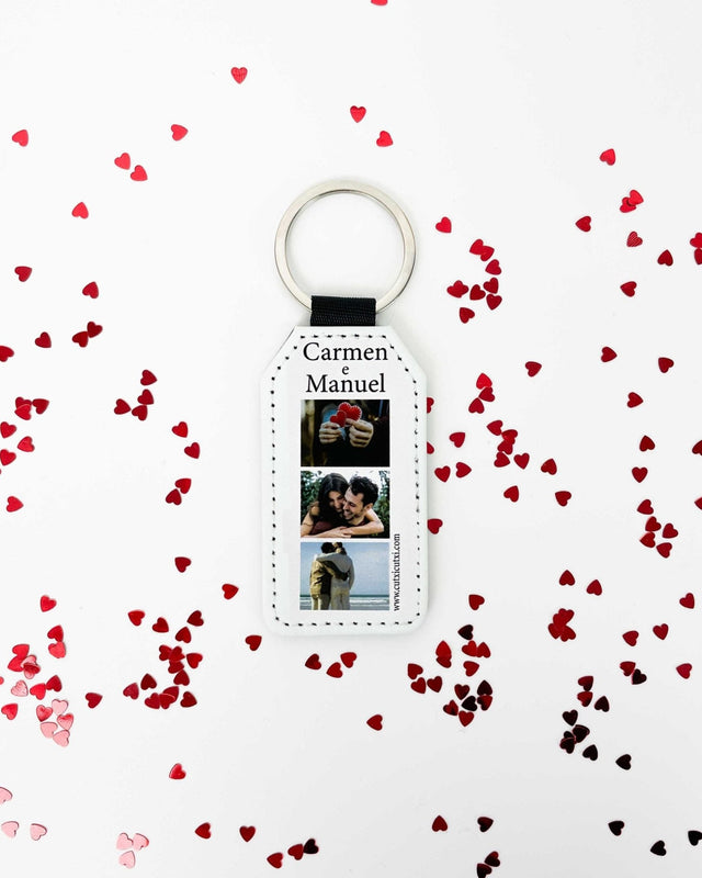 Porta Chaves personalizado com fotografias e nome - Presente Dia do Pai