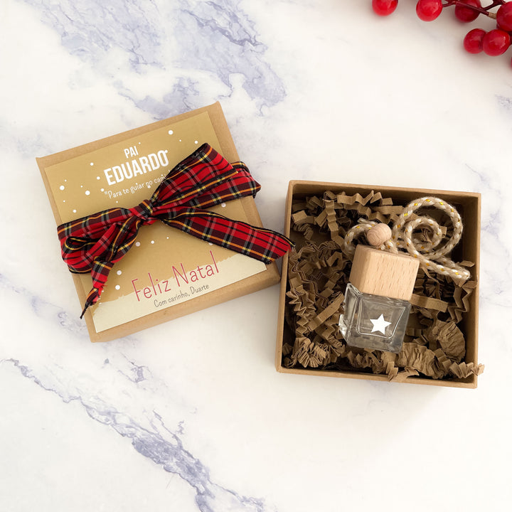 Ambientador de Carro Personalizado – Magia de Natal em Cada Viagem 🚗⭐🎅🏻