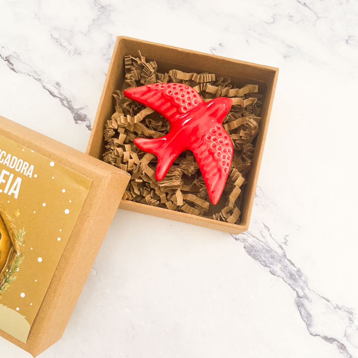 Andorinha de cerâmica de Natal | Presente de Natal Especial