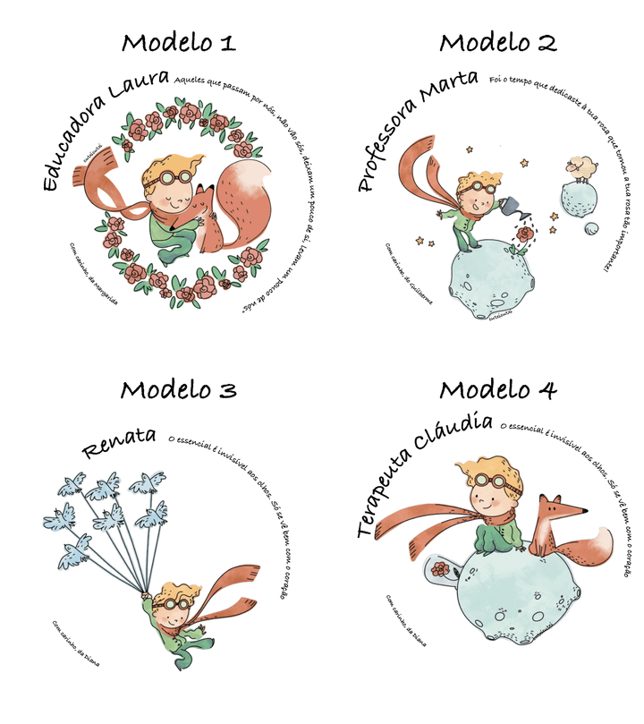 Caixa Batizado tema O Principezinho para Vela Toalha e Concha