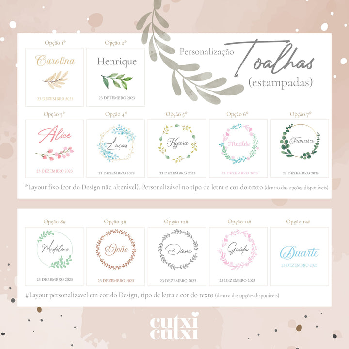 Toalha Batizado em LINHO com FRANJA