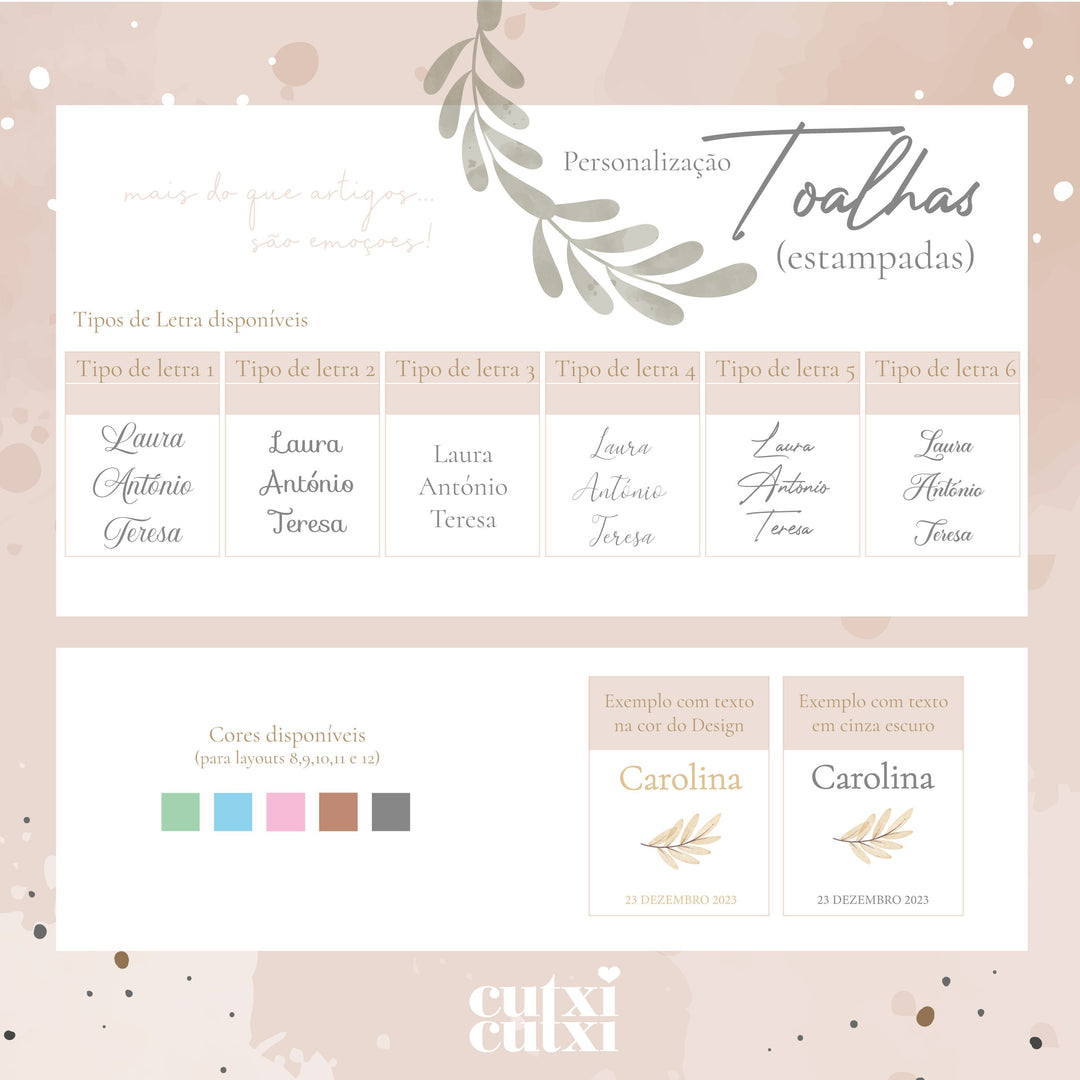 Toalha Batizado coleção PUREZA