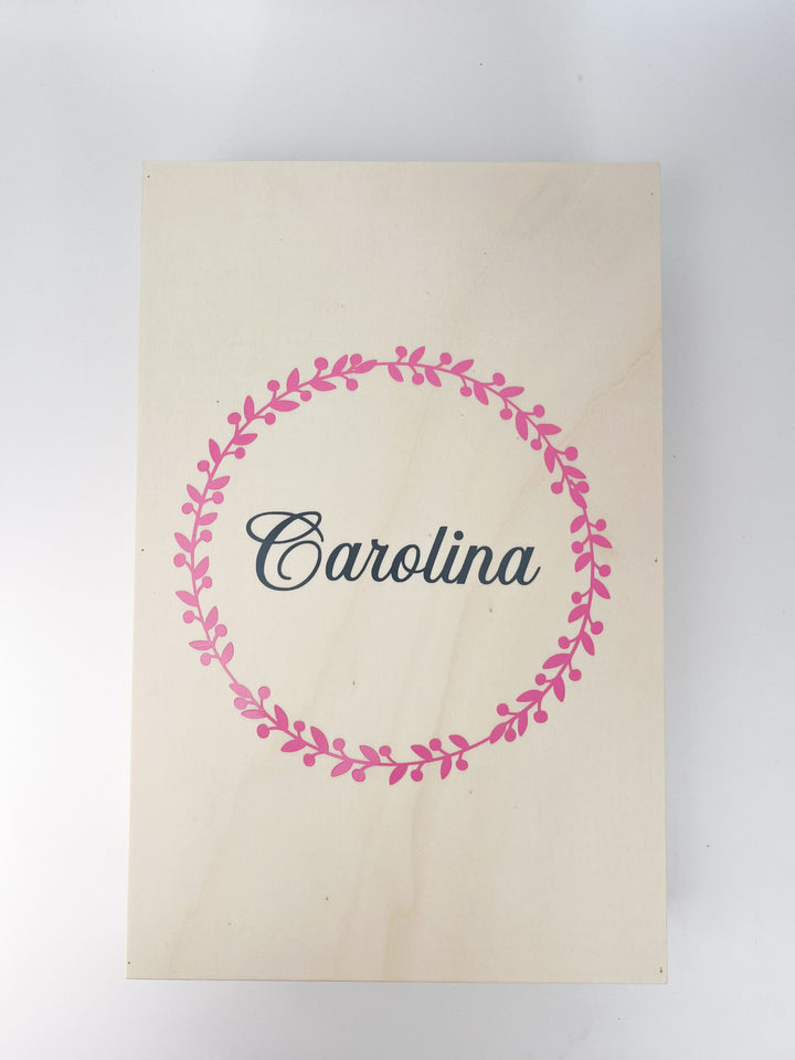 Caixa Batizado DELUX NATURE para vela toalha concha e roupa