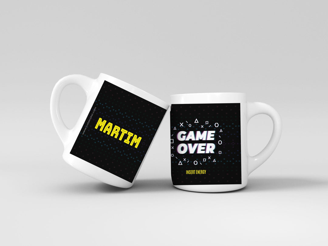 caneca gamer game over com nome