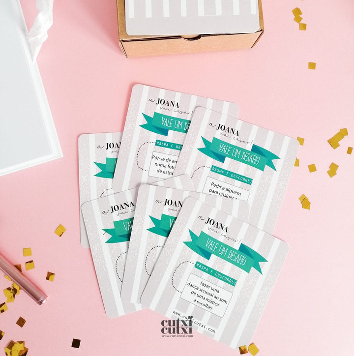 12 Raspadinhas Personalizadas para Despedida de Solteira - Cutxi Cutxi - Presentes Personalizados