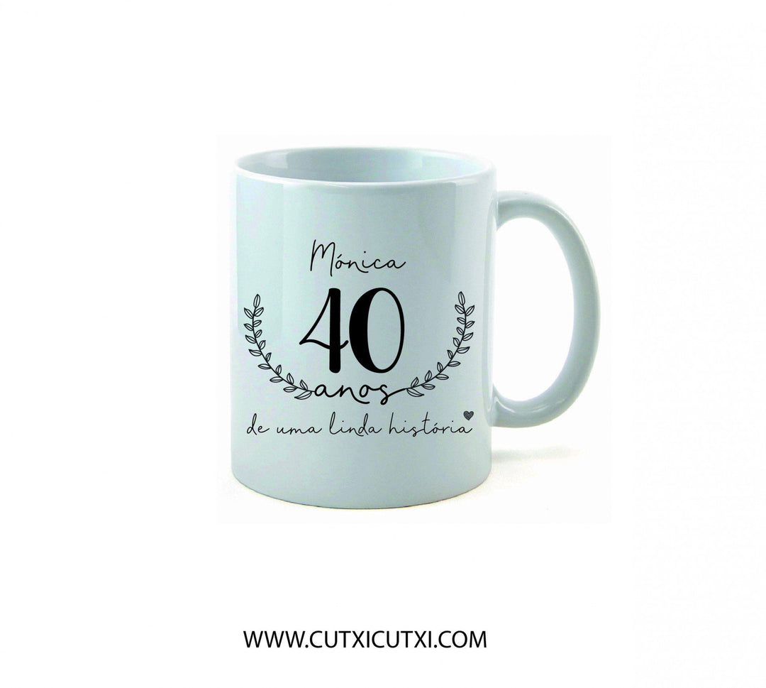 Caneca Personalizada Aniversário | Anos de uma linda história