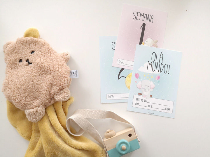 Cartões Animais para Bebé Milestones CutxiCutxi