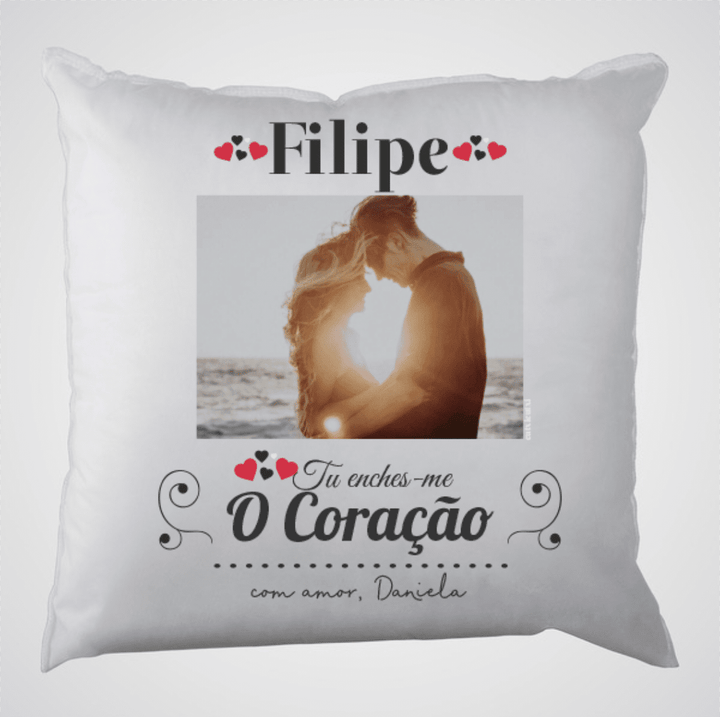 Almofada Enches-me o Coração - Presente Dia dos Namorados